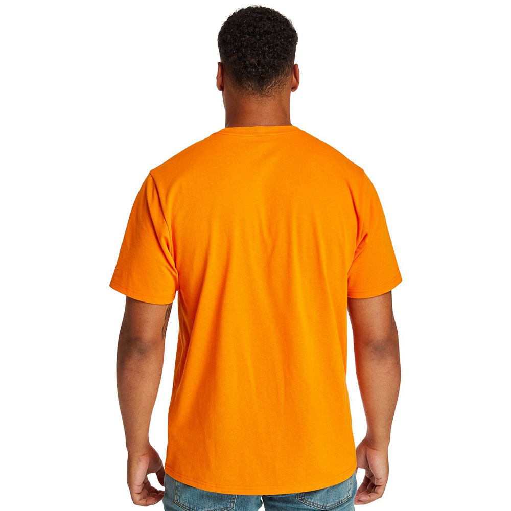 Tricouri Timberland Barbati Portocalii - Pro® Short Sleeve Base Plate Wicking Logo - Romania - AYKBF